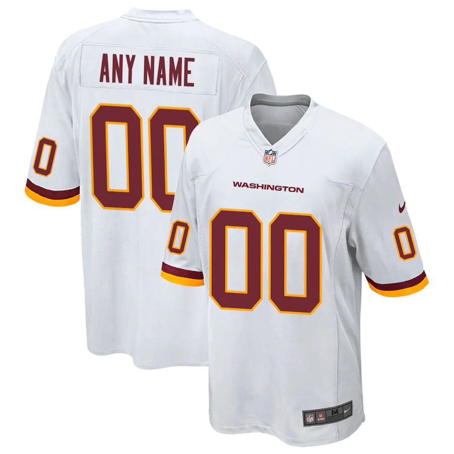 Men Washington Redskins Nike White Custom Game NFL Jersey->washington redskins->NFL Jersey
